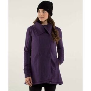 Lululemon Gratitude Wrap Heathered Deep Zinfandel Purple Sweatshirt Jacket